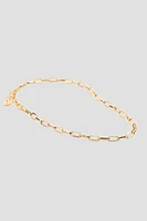 Ardene Paper Clip Chain Necklace in Gold | Eco-Conscious | 100% Recycled