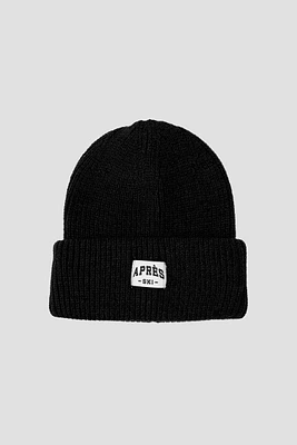 Ardene Chunky AprÃ¨s Ski Beanie in Black | Polyester