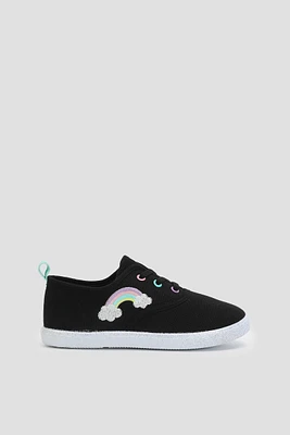 Ardene Printed Bungee Lace Sneakers in | Size