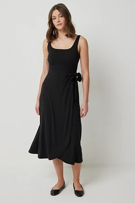 Ardene Super Soft Midi Wrap Dress in | Size | Polyester/Elastane | Eco-Conscious
