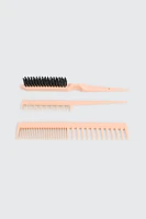 Ardene 3-Pack Hair Combs in Beige