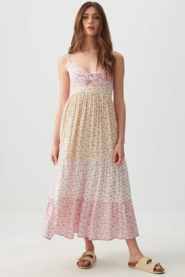 Ardene Multi Print Maxi Dress in Light Pink | Size | Rayon