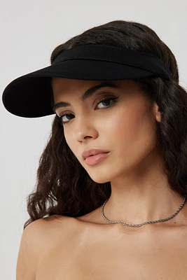 Ardene MOVE Sporty Visor in Black | Polyester/Cotton