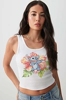 Ardene Crop Stitch Tank in White | Size | Spandex/Cotton