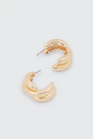 Ardene 3-Row Hoop Earrings in Gold | Stainless Steel