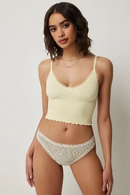 Ardene Mesh Cheeky Panty Panty in Light | Size | Polyester/Elastane