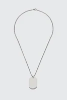 Ardene Man Stainless Steel Tag Necklace For Men in Silver