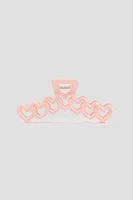 Ardene Cutout Heart Hair Claw in Light Pink