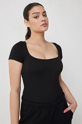 Ardene Seamless Scoop Neck Bodysuit in | Size | Polyester/Nylon/Elastane | Eco-Conscious