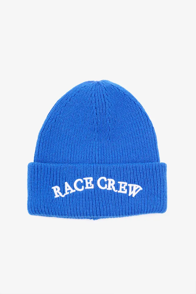 Ardene Race Crew Ribbed Beanie in Blue | Polyester | Eco-Conscious