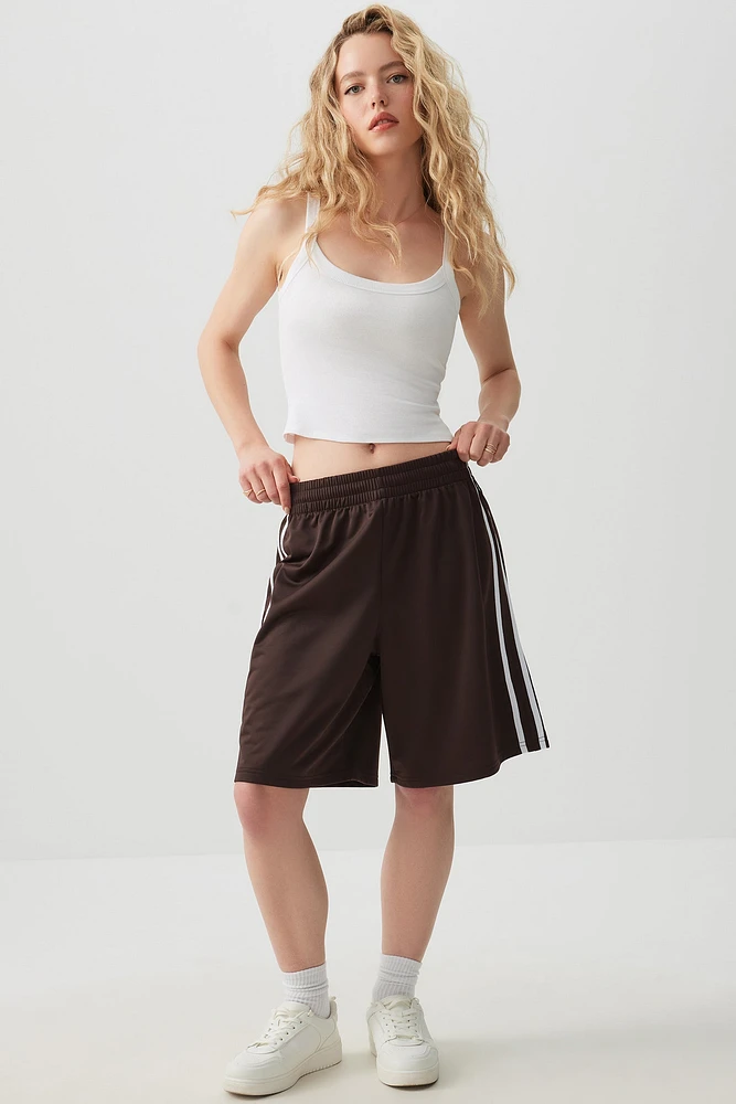 Ardene Oversized Athletic Shorts in | Size | Polyester