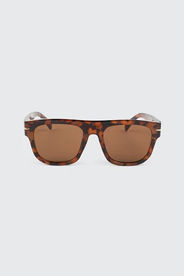 Ardene Flat Top Tortoiseshell Square Sunglasses in Brown