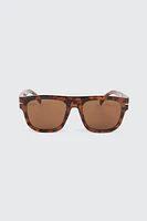 Ardene Flat Top Tortoiseshell Square Sunglasses in Brown