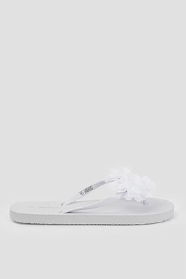 Ardene 3D Flower Flip-Flops Sandals in | Size