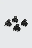 Ardene 4-Pack Mini Hair Claws in Black | Eco-Conscious