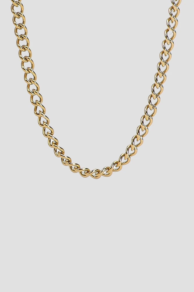 Ardene Man 14K Gold Plated Cuban Link Chain Necklace For Men