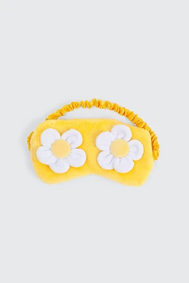 Ardene Flower Sleep Mask in Yellow