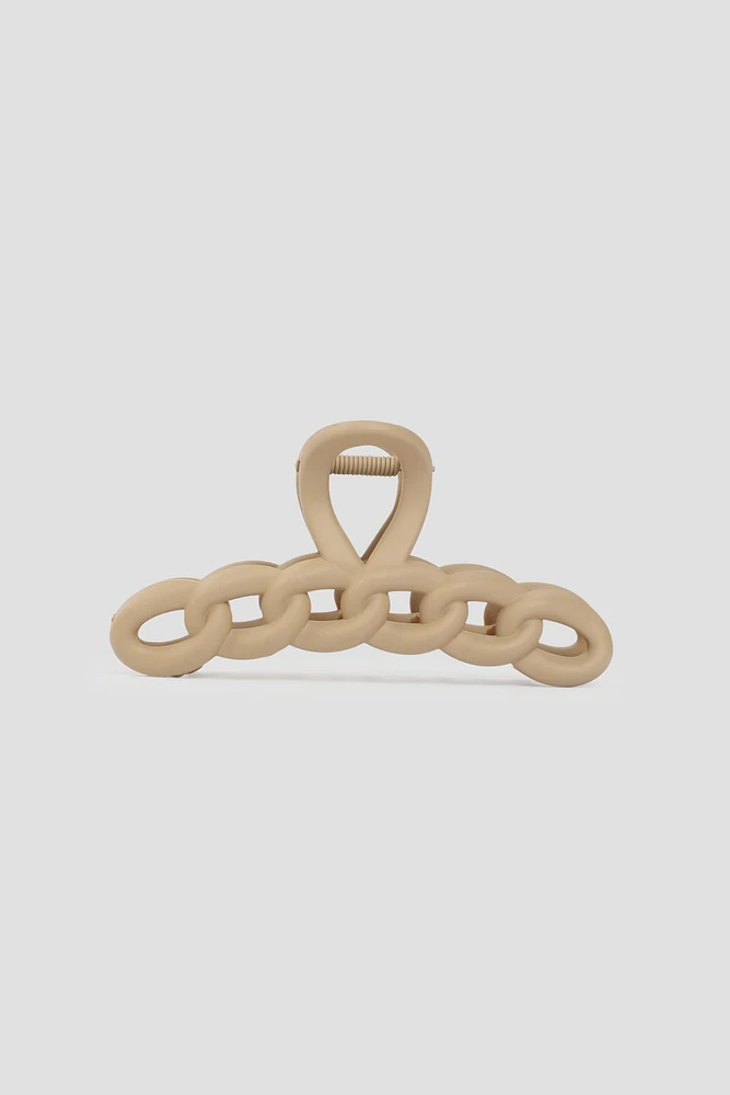 Ardene Chain Like Hair Claw in Beige