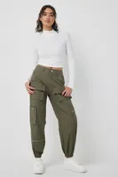 Ardene Cargo Pants with Zippers in Khaki | Size | 100% Cotton