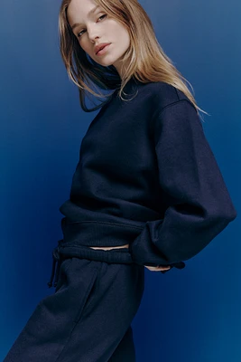 Ardene MADESOFT Fleece Crew Neck Sweatshirt in Concord Blue | Size | Polyester/Cotton | Eco-Conscious