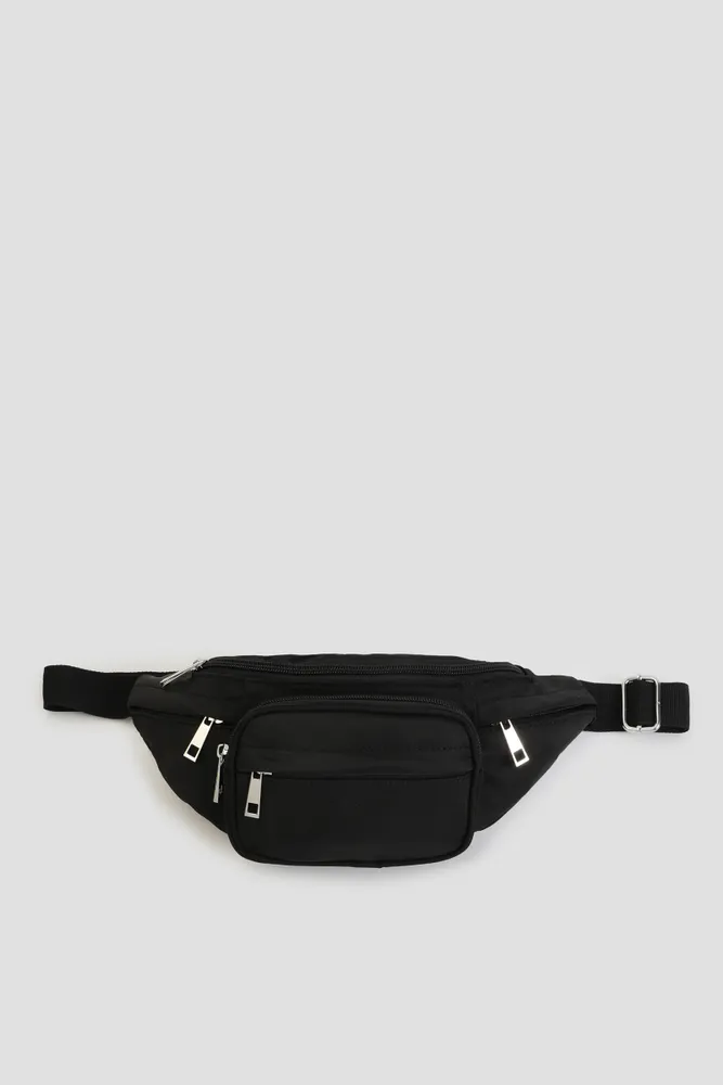 Ardene Nylon Fanny Pack with Multiple Pockets in | 100% Recycled Polyester | Eco-Conscious