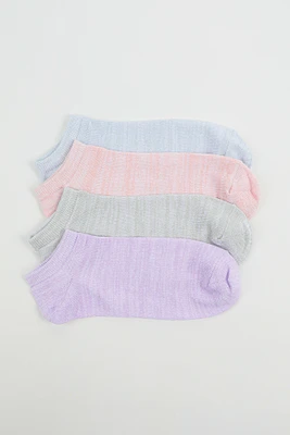 Ardene 4-Pack Pastel Ankle Socks | Polyester/Spandex