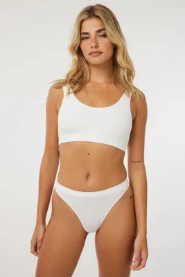 Ardene Seamless Cheeky Panty in White | Size | Nylon/Spandex