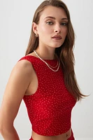 Ardene Ultra Crop Open Back Tank in | Size | Polyester/Elastane