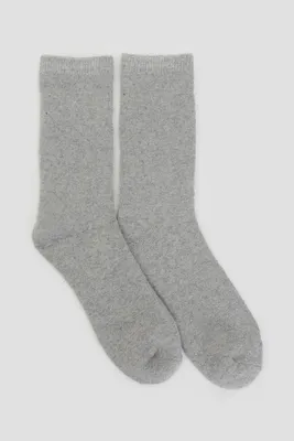 Ardene Light Grey Boot Socks | Polyester/Spandex
