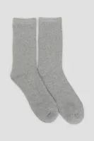 Ardene Light Grey Boot Socks | Polyester/Spandex