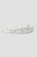 Ardene Rhinestone Tiara in Silver