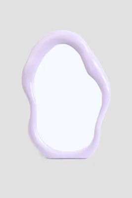 Ardene Purple Wavy Frame Mirror in Lilac