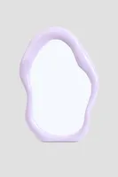 Ardene Purple Wavy Frame Mirror in Lilac