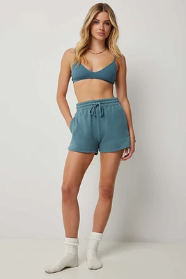 Ardene Fleece PJ Shorts in | Size | Polyester/Rayon/Cotton | Fleece-Lined | Eco-Conscious