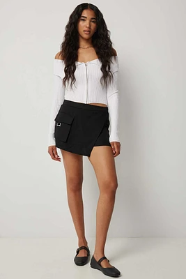 Ardene Cargo Pocket Skort in | Size | Polyester/Rayon