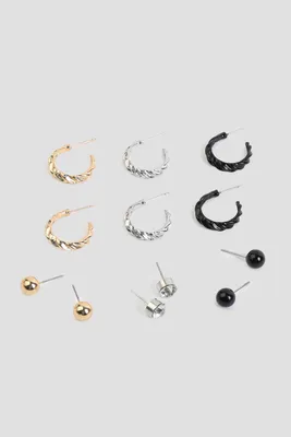 Ardene -Pack Stud & Hoop Earrings | Stainless Steel