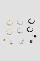 Ardene -Pack Stud & Hoop Earrings | Stainless Steel