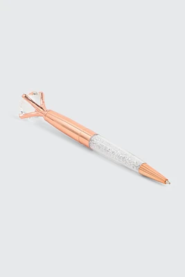 Ardene Diamond Glitter Pen in Gold