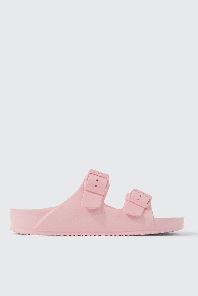 Ardene Two-Strap Sandals in Light | Size | Eco-Conscious