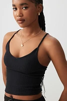 Ardene Basic V-Neck Crop Tank Top in | Size | Cotton/Elastane | Eco-Conscious