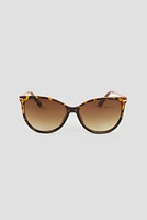 Ardene Tortoiseshell Cat Eye Sunglasses in Brown