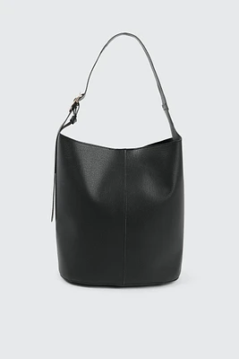 Ardene Black Bucket Bag | Faux Leather