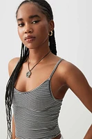 Ardene Basic V-Neck Crop Tank Top | Size | Cotton/Elastane | Eco-Conscious