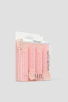 Ardene 4-Pack Hair Rollers with Clips in Light Pink