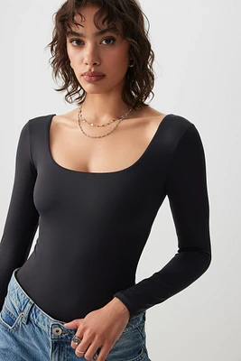 Ardene Contour Long Sleeve Bodysuit in | Size | Elastane/Polyamide