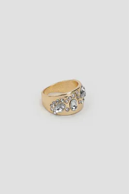 Ardene Multi Stone Ring in Gold | Size