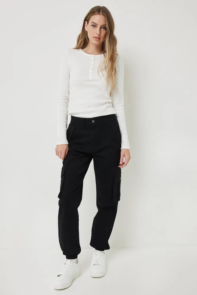 Twill Cargo Jogger Pants for Girls