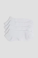 Ardene 4-Pack Bamboo Rayon Ankle Socks in White | Polyester/Rayon/Elastane | Eco-Conscious