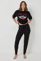 Ardene Super Soft Printed PJ Joggers in | Size | Polyester/Spandex | Eco-Conscious