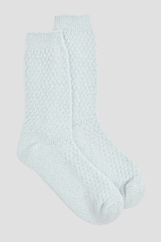 Ardene Textured Boot Socks in Light | Polyester/Spandex